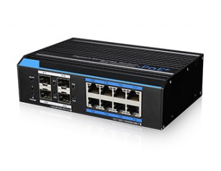 BroxNet BRX581M-GE08-4GUP - 8 Ports Web Managed Gigabit PoE+ Switch with 4 Gigabit SFP Uplink ports